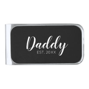 New Daddy Established 2022 Silver Finish Money Clip
