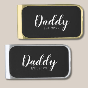 New Daddy Established 2022 Silver Finish Money Clip