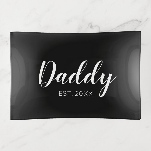 New Daddy Established 2022 Trinket Tray (Front)