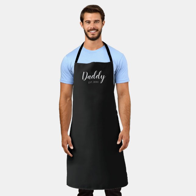 New Daddy Established 2023 typography Apron (Worn)