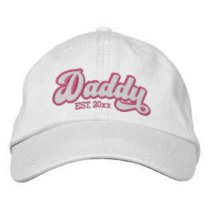 New Daddy Established Personalized Embroidered Baseball Cap