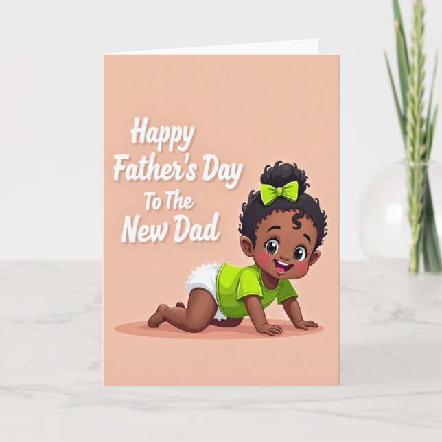 New Dads Joy Crawling Baby Card (Front)