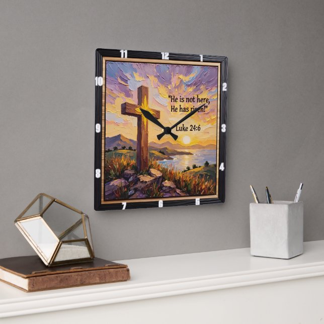 New Dawn: Victory Over Death Square Wall Clock (Office)