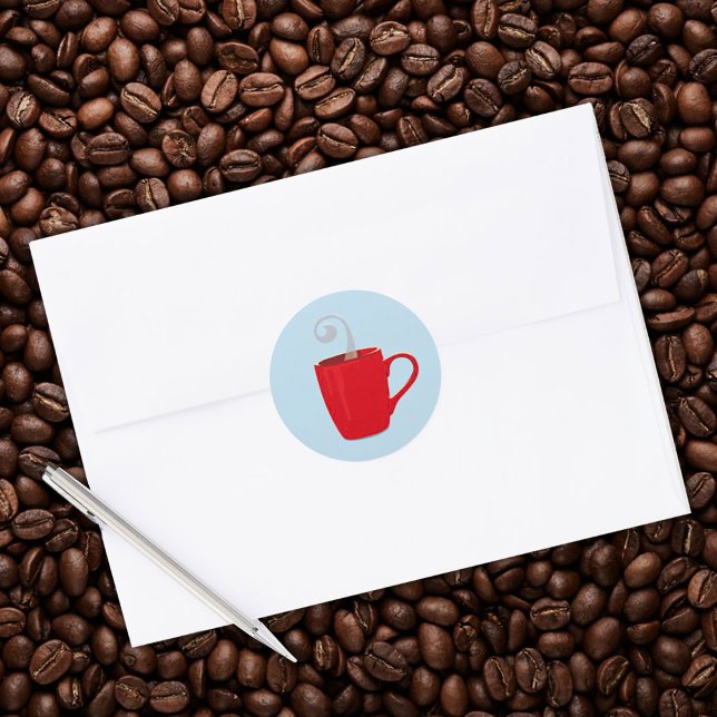 New Day Coffee Mug Classic Round Sticker (Creator Uploaded)