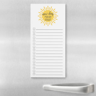 New Day Fresh Start Lined To Do List Magnetic Notepad