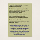 New Day Gardens- Autism Awareness Profile Card (Back)