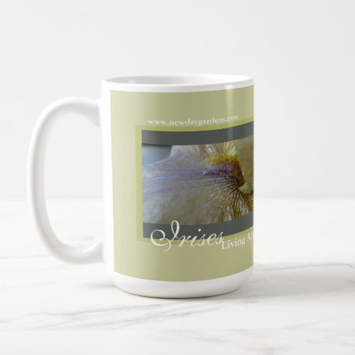 New Day Gardens Mug_ Irises Living Art Coffee Mug