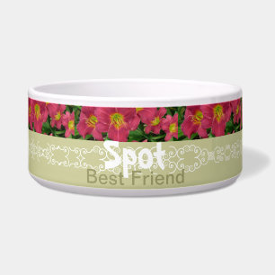 New Day Gardens Pet Dish- Daylily PM Bowl