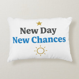 New Day, New Chances" Minimalist Accent Pillow