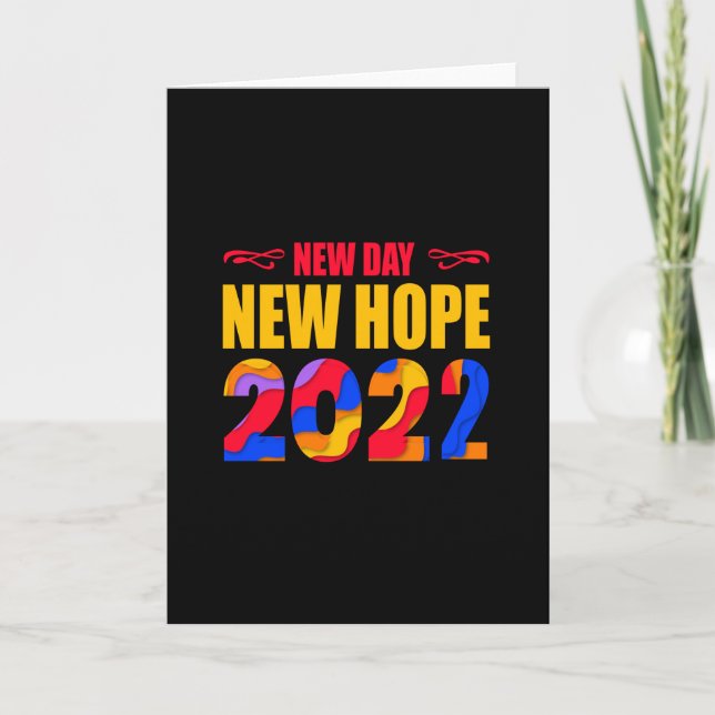 New Day New Hope 2022-happy new year-funny Card (Front)