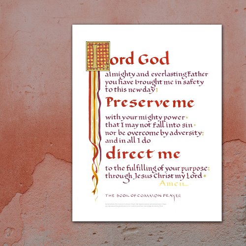 NEW DAY PRAYER PRESERVE DIRECT REDS GOLD  POSTER