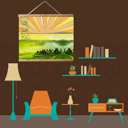 New Day with Sunrise Scenery Inspirational Quote Hanging Tapestry