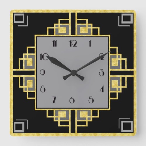 New Deco Square Wall Clock