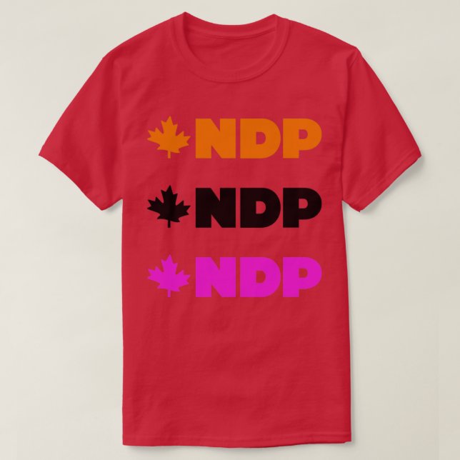 New Democratic Party NDP Sticker Pack Canada Polit T-Shirt (Design Front)