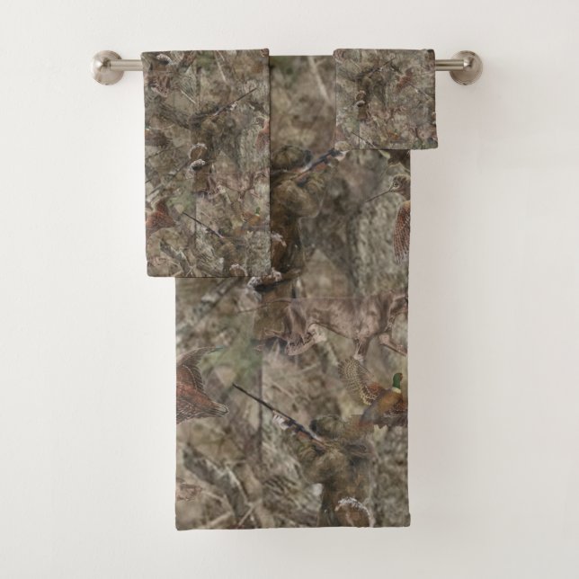 New design camouflage for the hunter High-Top snea Bath Towel Set (Insitu)