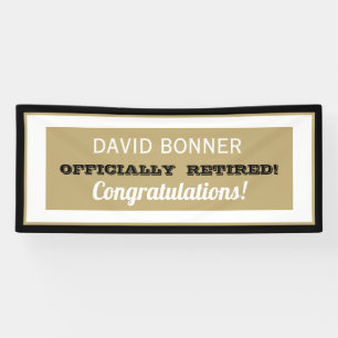 New design!Happy retirement banner