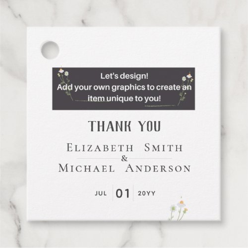 NEW DESIGN OWN WEDDING FAVOR TAGS _ EASY TEMPLATE