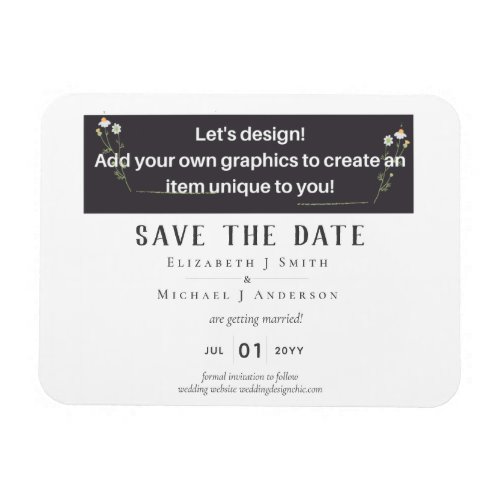 NEW DESIGN OWN WEDDING Save The Date MAGNETIC Magnet