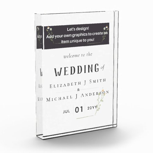NEW Design Your Own Wedding Item Acrylic Award