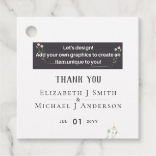 NEW! Design Your Own Wedding Item Favor Tags