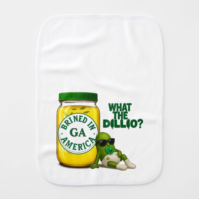 New Dillivery in Town Baby Boy Burp Cloth (Front)