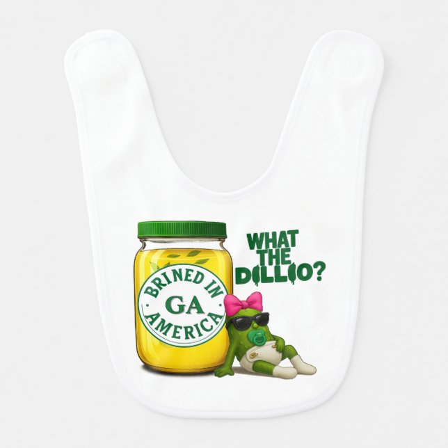 New Dillivery in Town Baby Girl Bib (Front)