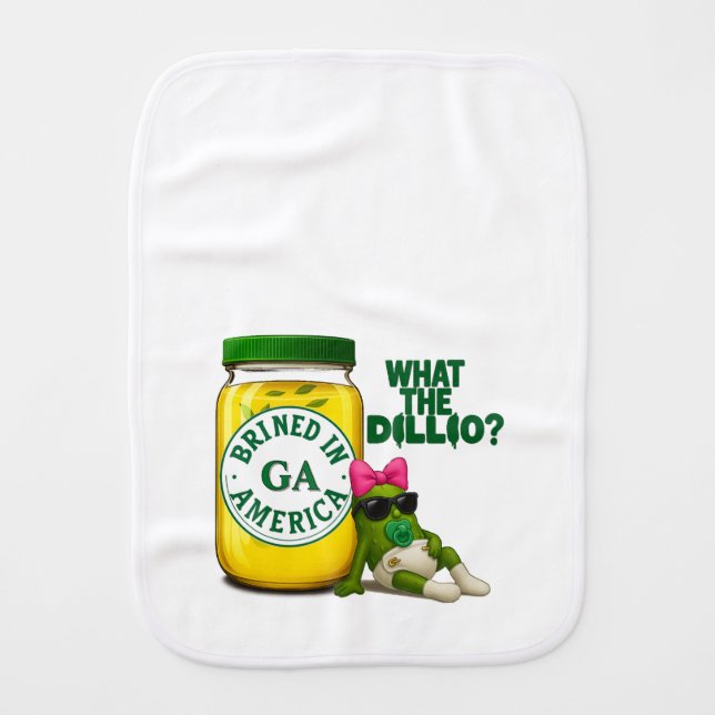 New Dillivery in Town Baby Girl Burp Cloth (Front)