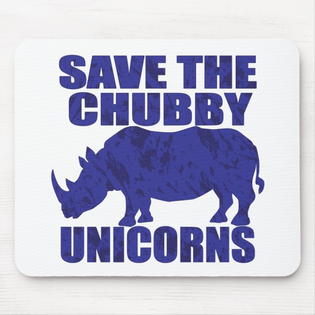 NEW-Distressed-Chubby-Unicorns Mouse Pad (Front)
