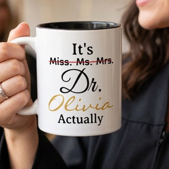 New Doctor PhD Graduation Mug Gift Custom Name  (Creator Uploaded)