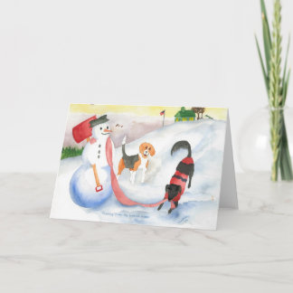 New Dog Old Dog Greeting Card