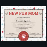 New Dog Owner Puppy Birth Certificate<br><div class="desc">No matter the size of the milestone, celebrate it as if it’s the biggest ever. Our New Dog Owner Dog Paw Pattern Puppy Birth Certificate was crafted with these sentiments. Animals are more than man’s best friend; they are family. This product is perfect for pet lovers everywhere. Our New Dog...</div>