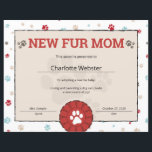 New Dog Owner Puppy Birth Certificate<br><div class="desc">No matter the size of the milestone, celebrate it as if it’s the biggest ever. Our New Dog Owner Dog Paw Pattern Puppy Birth Certificate was crafted with these sentiments. Animals are more than man’s best friend; they are family. This product is perfect for pet lovers everywhere. Our New Dog...</div>