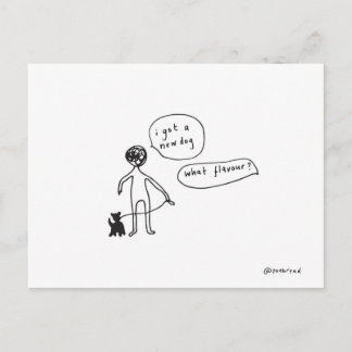 new dog postacard postcard