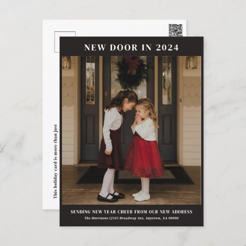 New Door 24 Holiday Moving Announcement Postcard