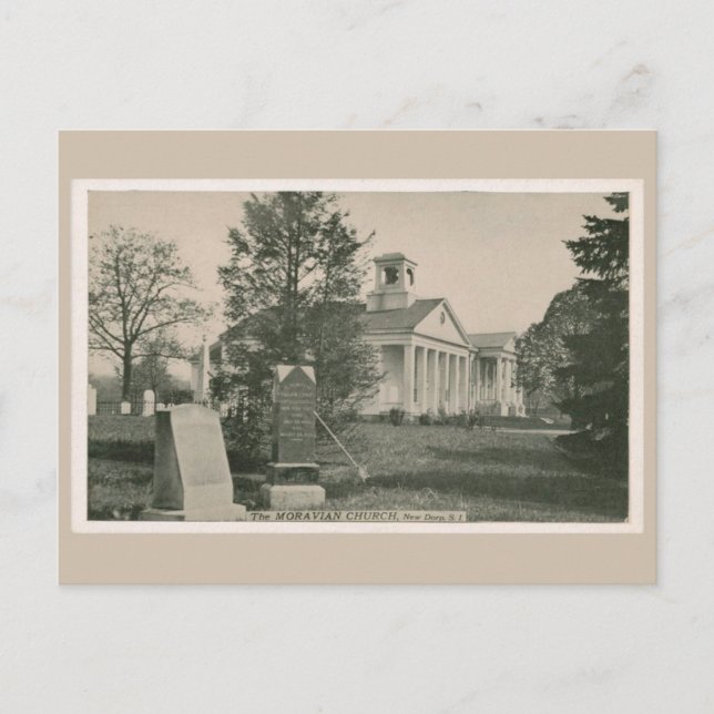New Dorp Moravian Church, Staten Island NY Postcard (Front)