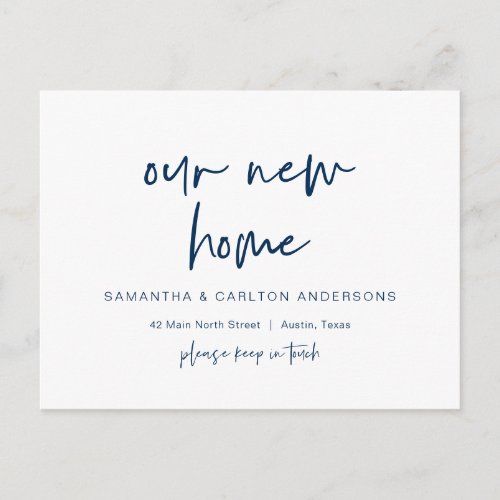 New Dream Home Address Announcement Modern  Postcard