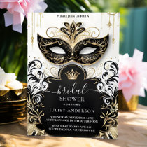 New Dress Code Prom Masquerade Ball Bridal Shower Invitation