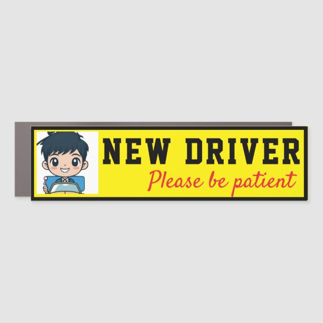 New Driver Bumper Magnet "Please be Patient" (Front)