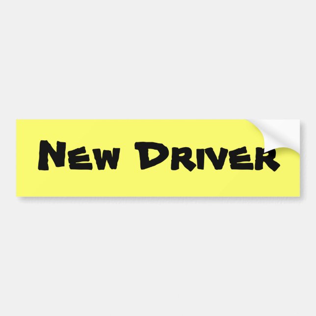 New Driver Bumper Sticker (Front)