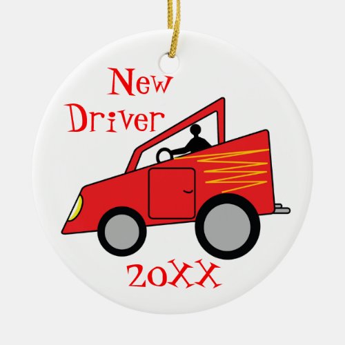 New Driver Car Ceramic Ornament