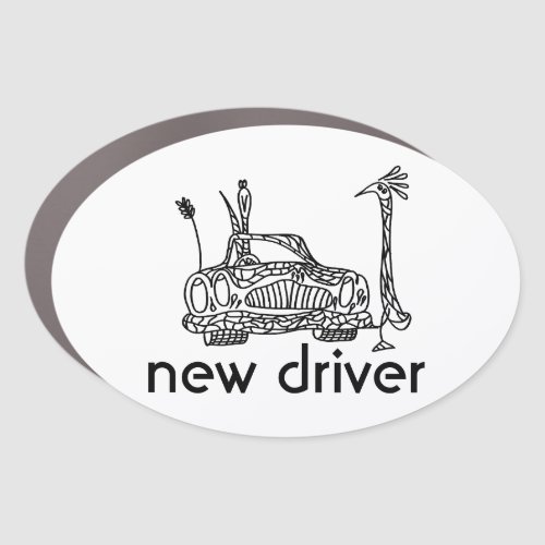 new driver car magnet