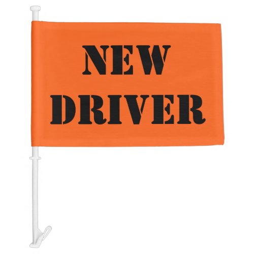 New Driver Caution Car Flag
