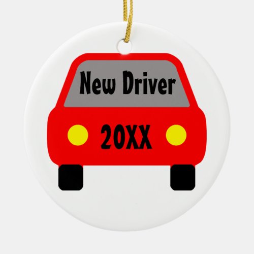 New Driver Ceramic Ornament