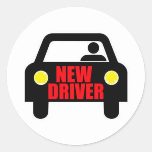 New Driver Classic Round Sticker