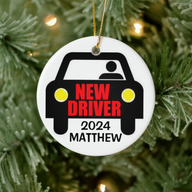 New Driver Drivers License Keepsake Ceramic Ornament (Tree)