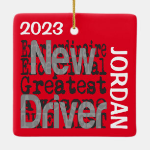 New Driver Extraordinaire CUSTOM Ceramic Ornament