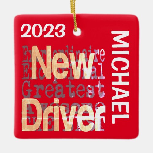 New Driver Extraordinaire CUSTOM Ceramic Ornament