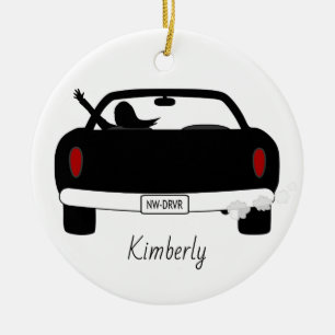 New Driver Female Personalized Ceramic Ornament