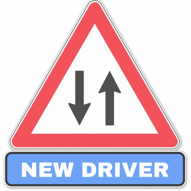 New Driver on the Road (Car Alert) Sticker (Front)