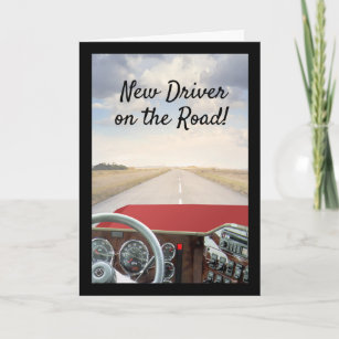 New Driver on the Road Trucker Graduation Card